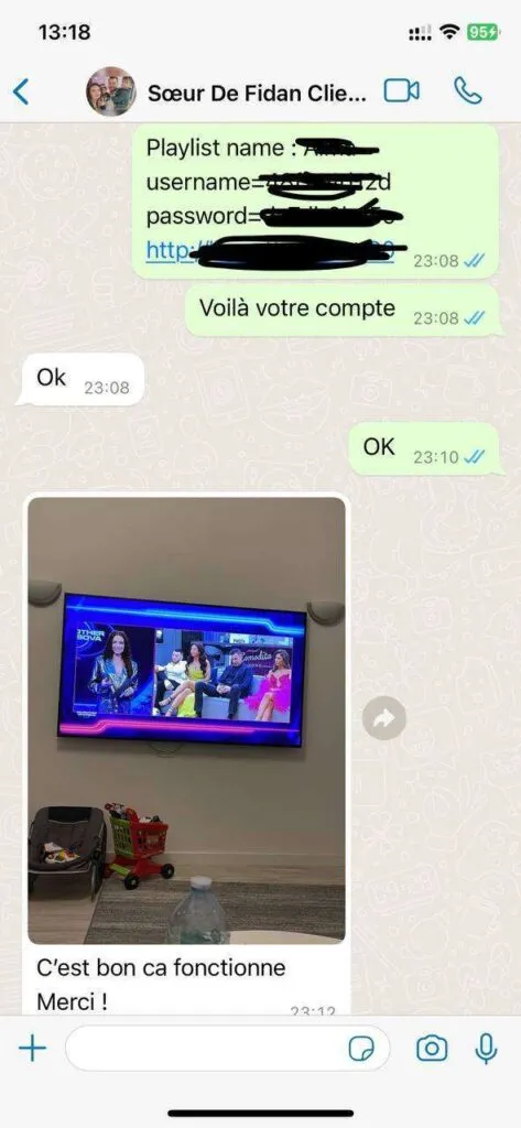 IPTV Client Chat Review screenshot